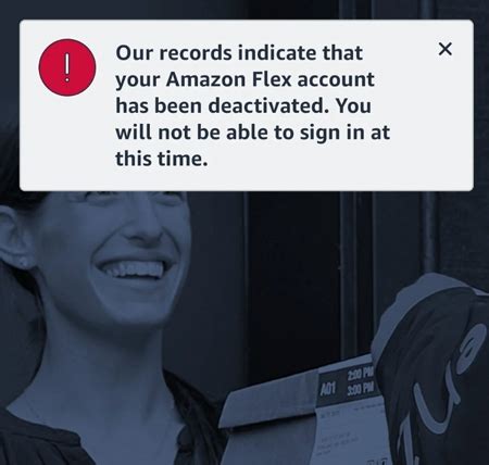 deactivated amazon flex